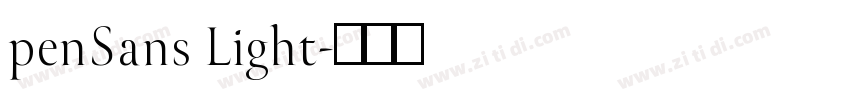 penSans Light字体转换